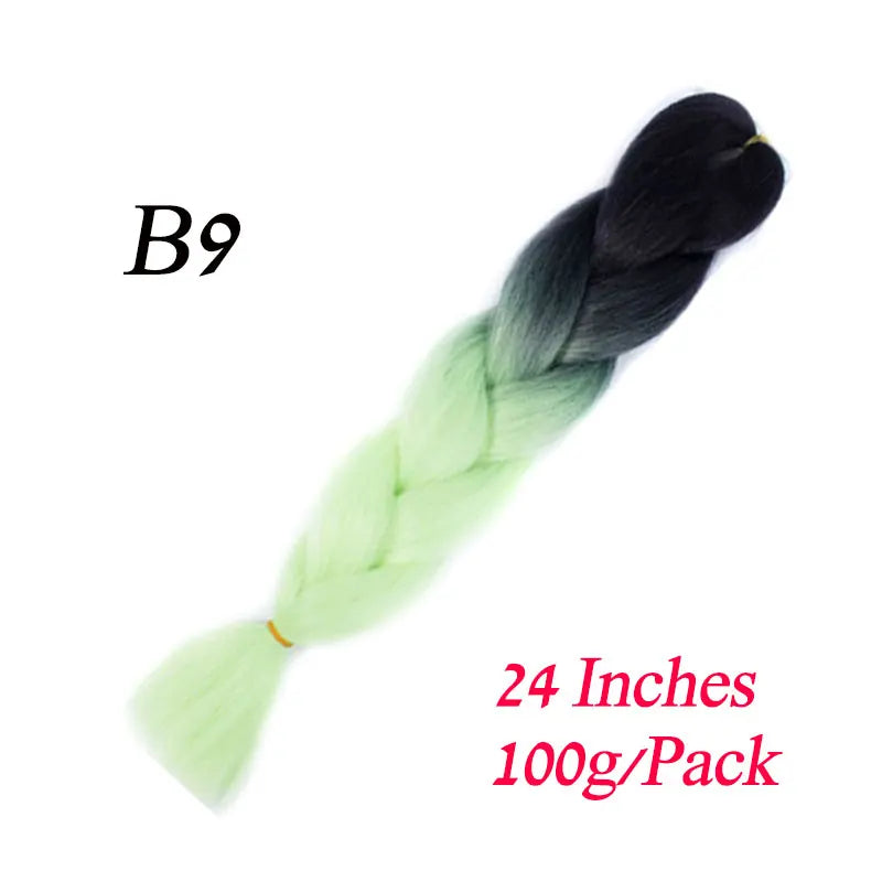 Synthetic Jumbo Braiding Hair Extension 24 " Heat