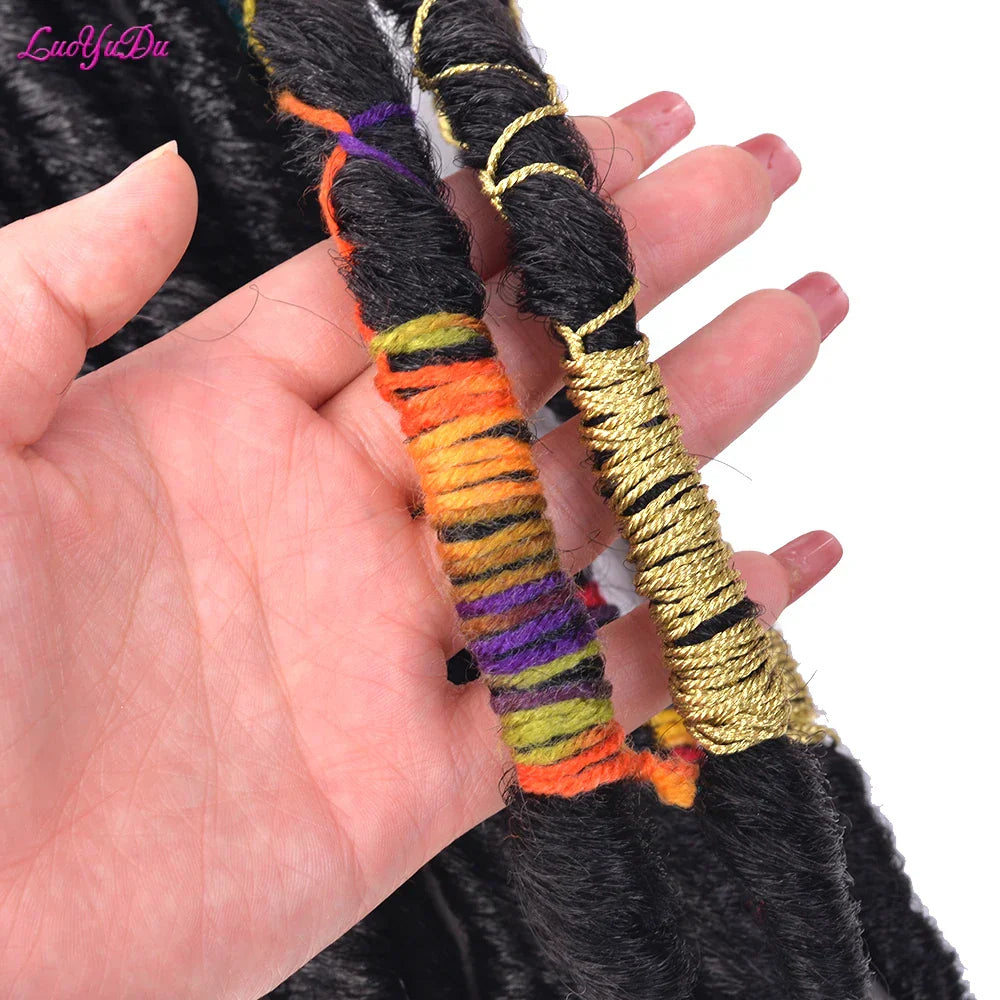 LUOYUDU Crochet Hair Dreadlocks Faux Locs Braiding Hair