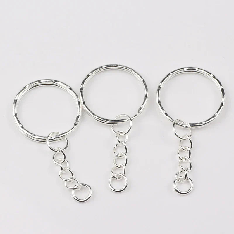 50Pcslot 1.3x25mm Gold Color Plated Key Ring with
