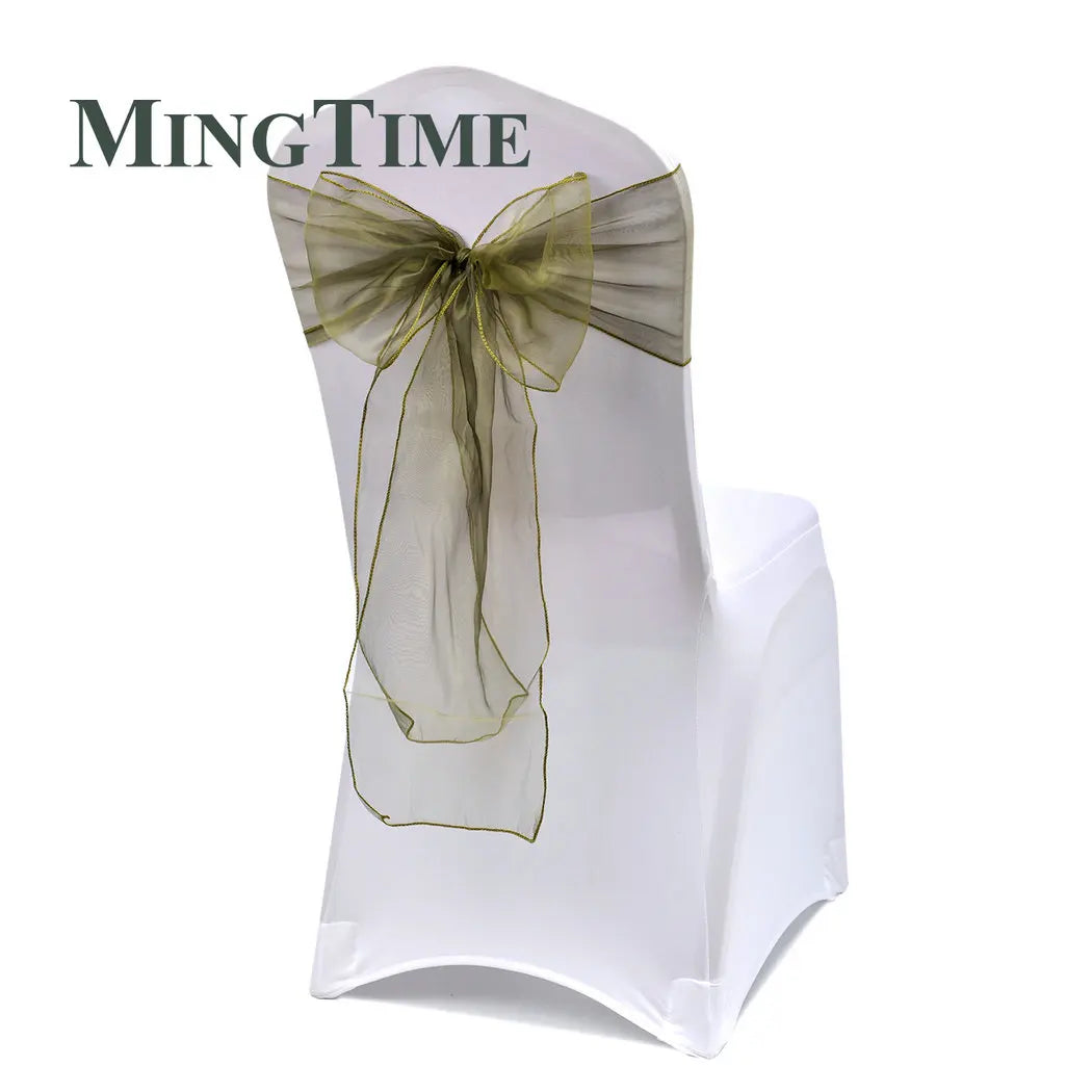 25pcs 275cm Sheer Organza Chair Sashes Band Ribbon