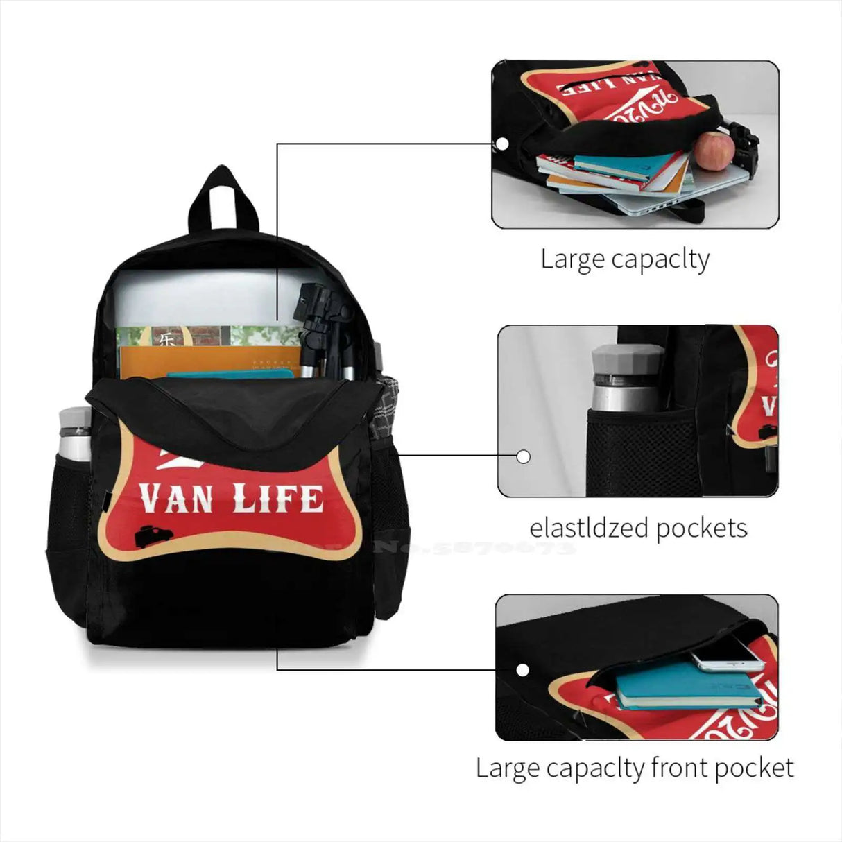 Miller Large Capacity Fashion Backpack Laptop Travel Bags