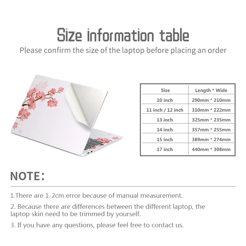 DIY Cat Laptop Cover Skins Stickers Notebook PVC
