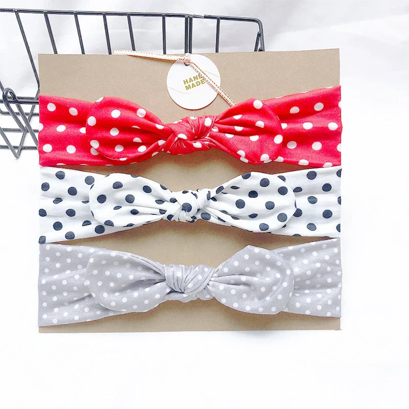3pcs/lot Solid Nylon baby headband Bow Headbands For