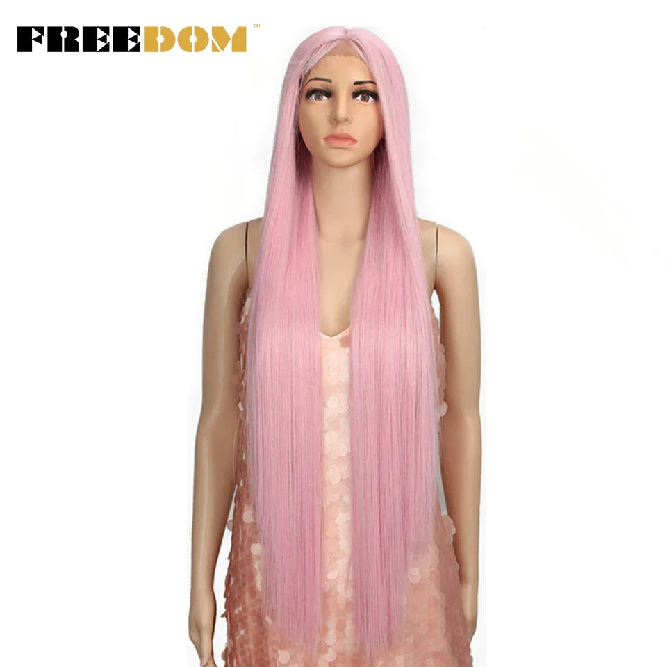FREEDOM Synthetic Lace Front Wigs For Women Super