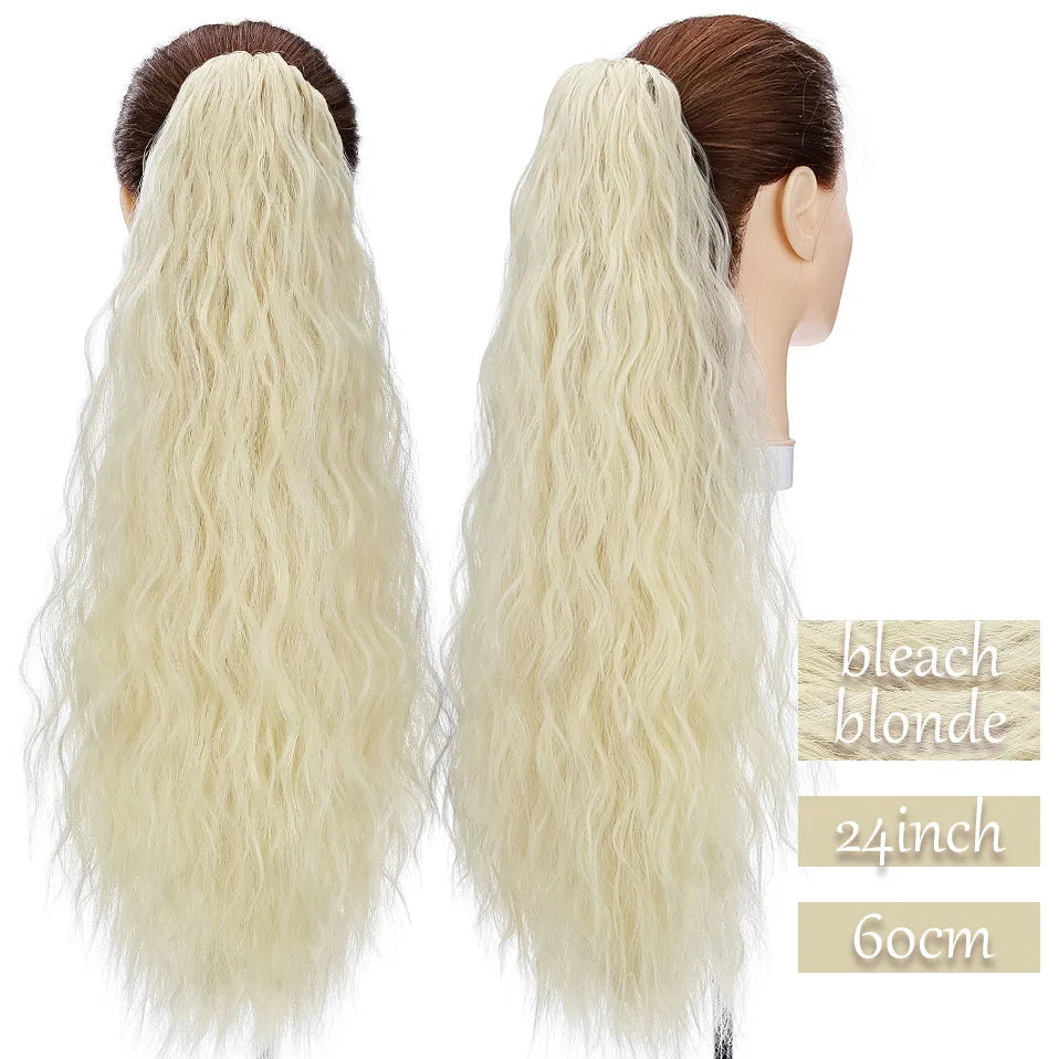 S-noilite Synthetic Long Wavy Fake Ponytail Extension Hair