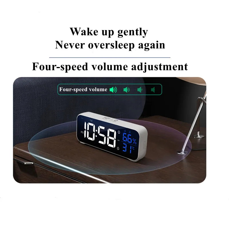 Music Alarm Clock Temperature Humidity Voice Control/Alaways On