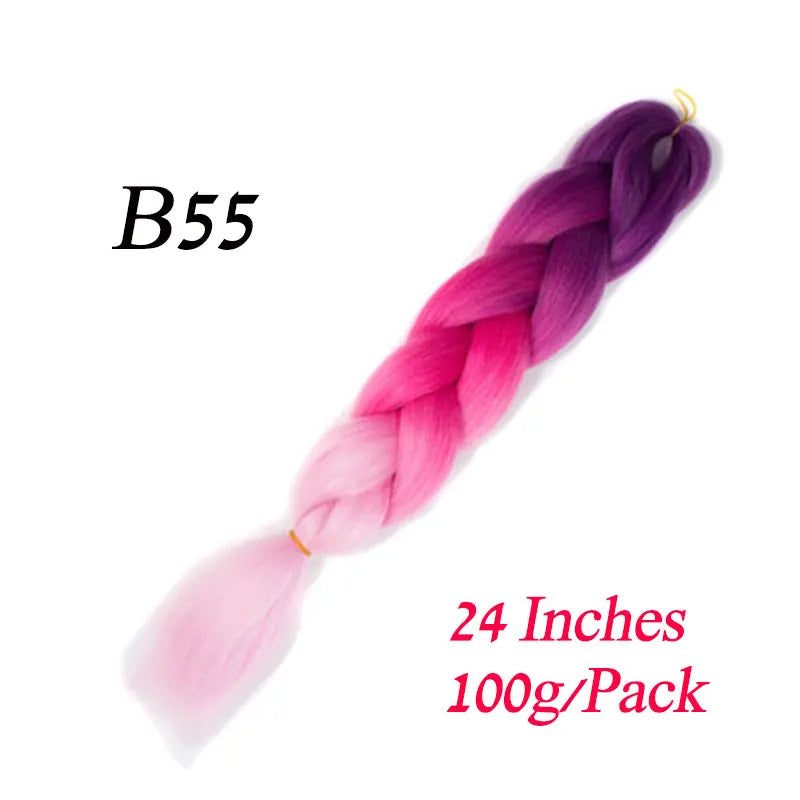 Synthetic Jumbo Braiding Hair Extension 24 " Heat