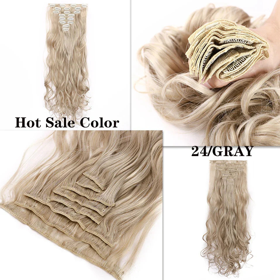 HAIRRO 24Inches 170g 36 Colors Long Straight Synthetic