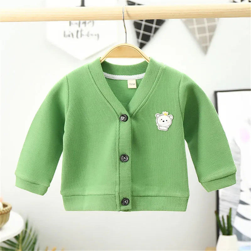 Winter/Autumn Baby Girls Boys Cardigan Sweater Tops Solid