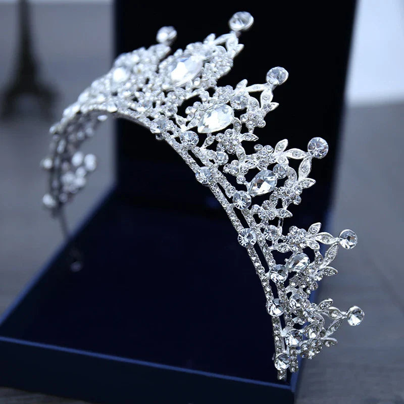 Wedding Hair Tiara Crystal Bridal Tiara Crown Silver