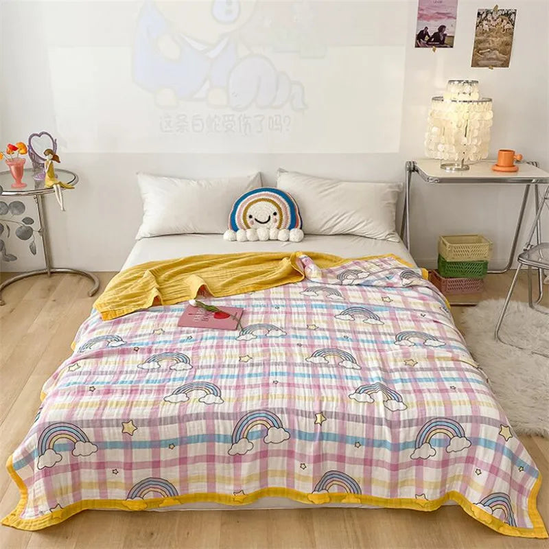 Size Baby Muslin Cotton Blanket Layer Gauze Cotton