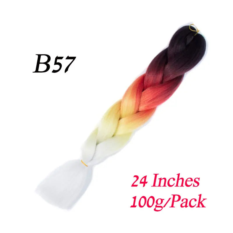 Synthetic Jumbo Braiding Hair Extension 24 " Heat