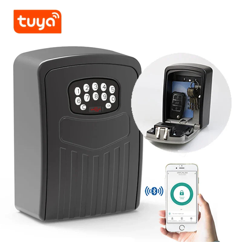 Tuya Smart Key Lock Box Wall Mounted Aluminum