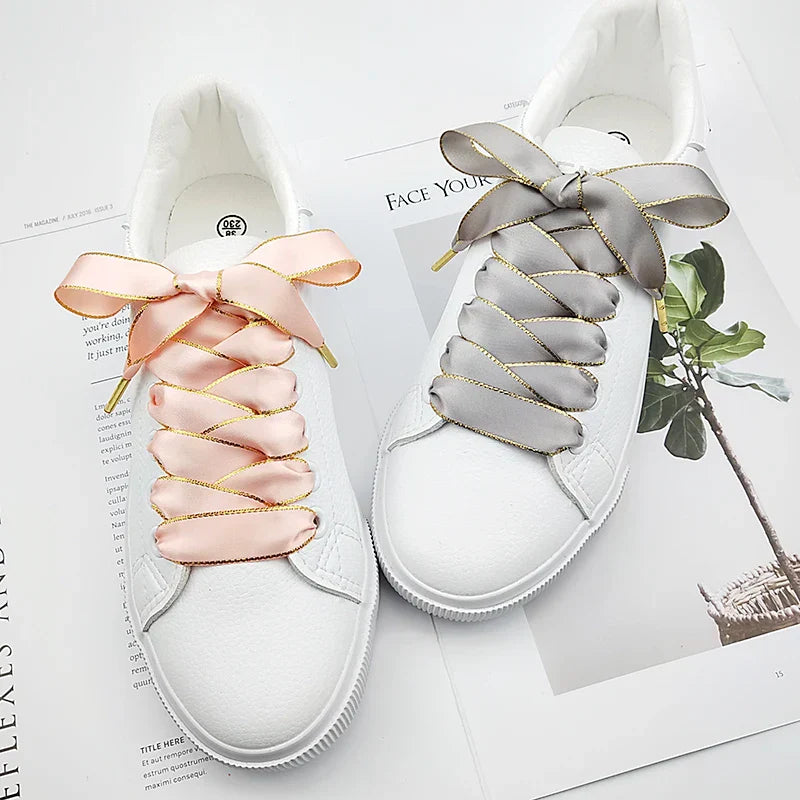 1.6cm Wide Doublesided Ribbon Satin Fashion Shoelace Creative