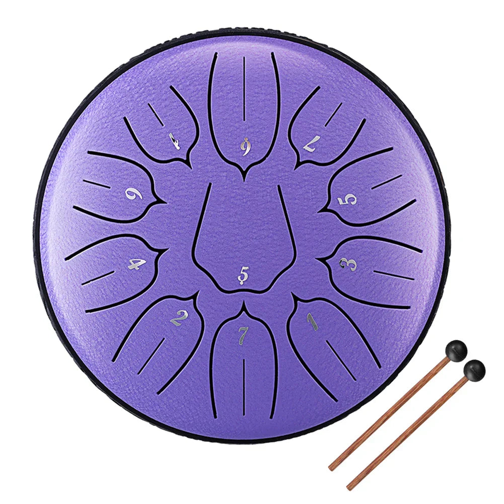 6 inch 11-Tone Steel Tongue Drum D-Key Hand