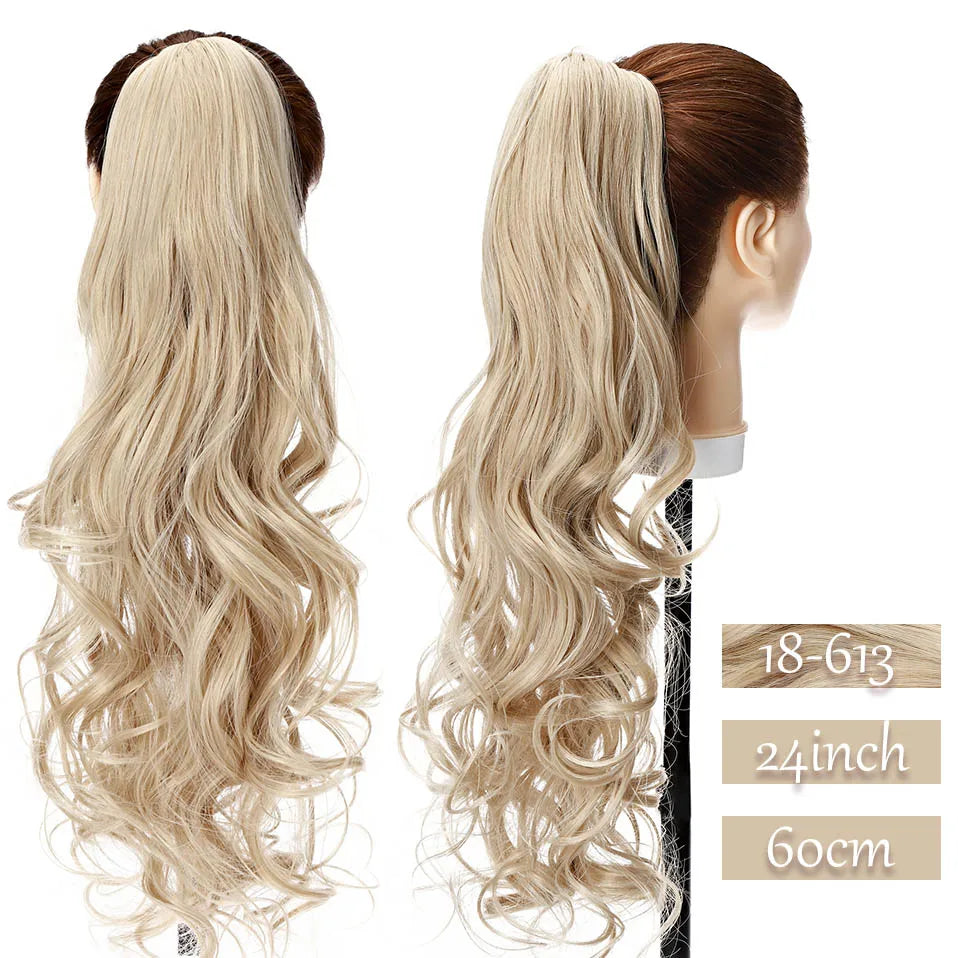 S-noilite Synthetic Long Wavy Fake Ponytail Extension Hair