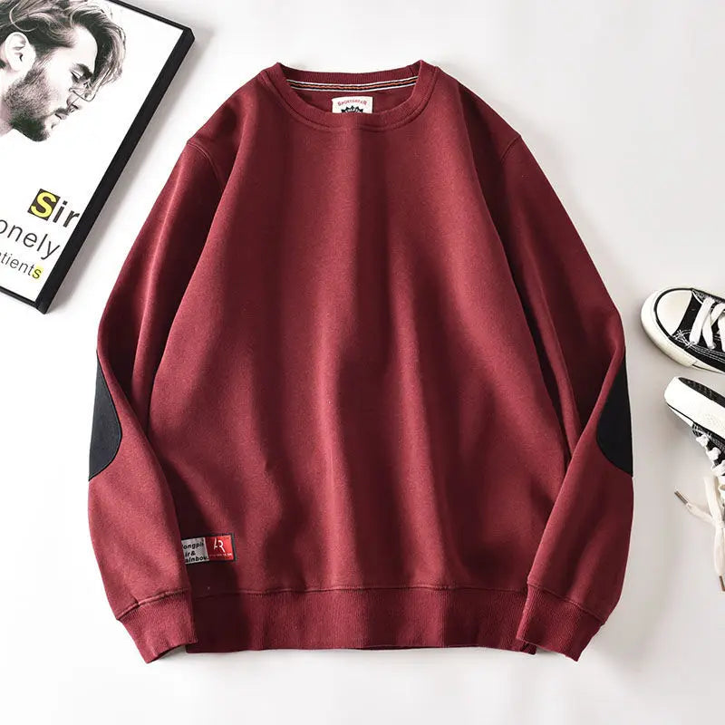 Autumn and Winter Fleece Thick round Neck Sweater
