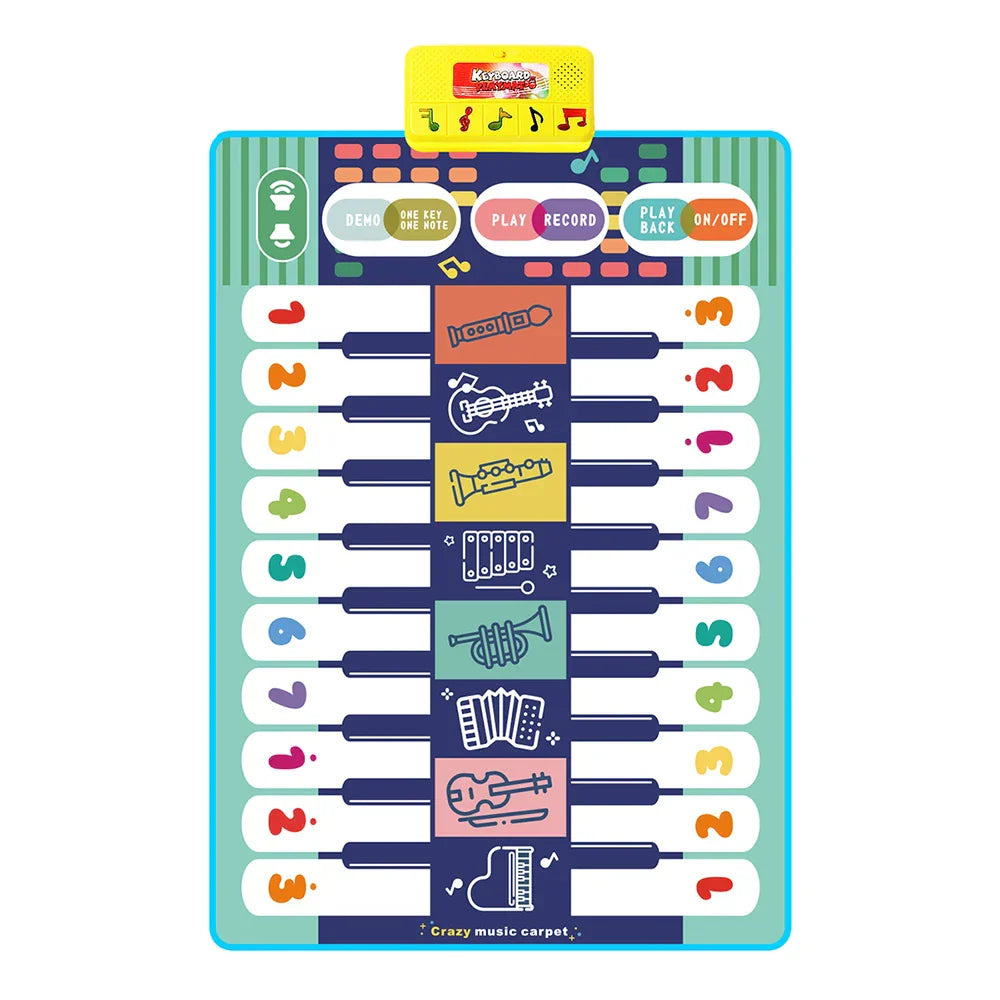 Kids Musical Piano Mat Duet Keyboard Play Mat