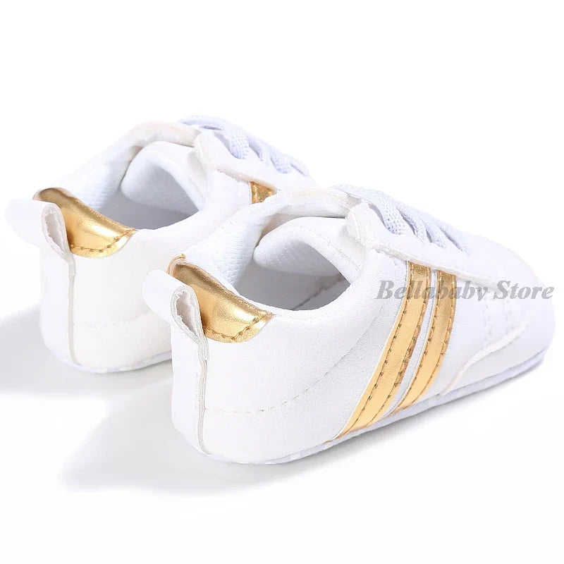 First Walkers Baby Girl Gold Shoes Autumn PU