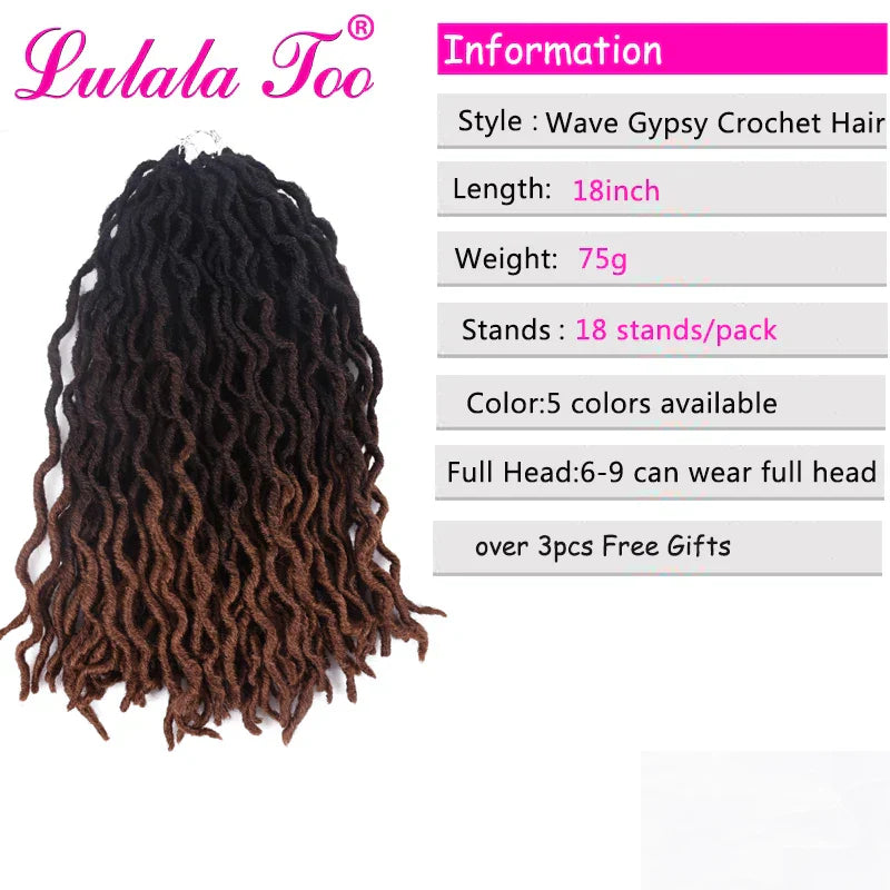 Goddess Nu Locs Soft Curly Faux Locs Crochet