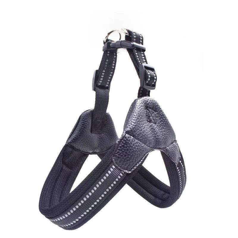 Breathable Nylon Mesh Dog Harness Reflective Adjustable Dog