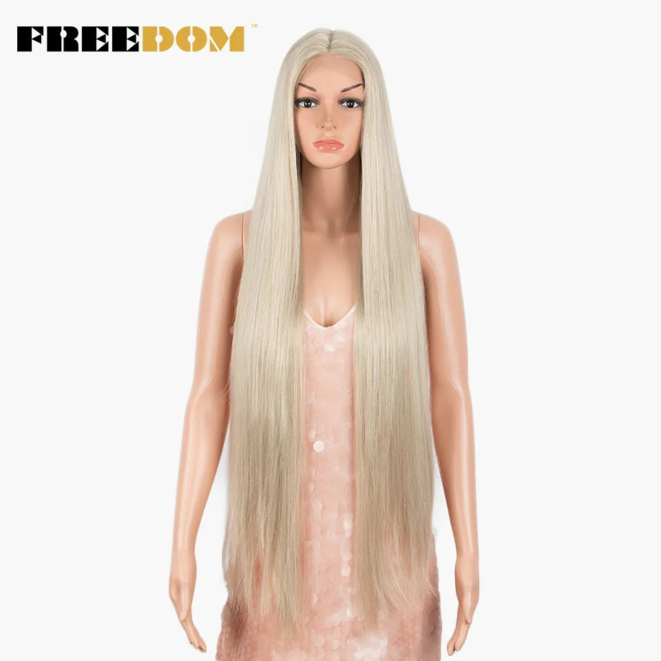 FREEDOM Synthetic Lace Front Wigs For Women Straight