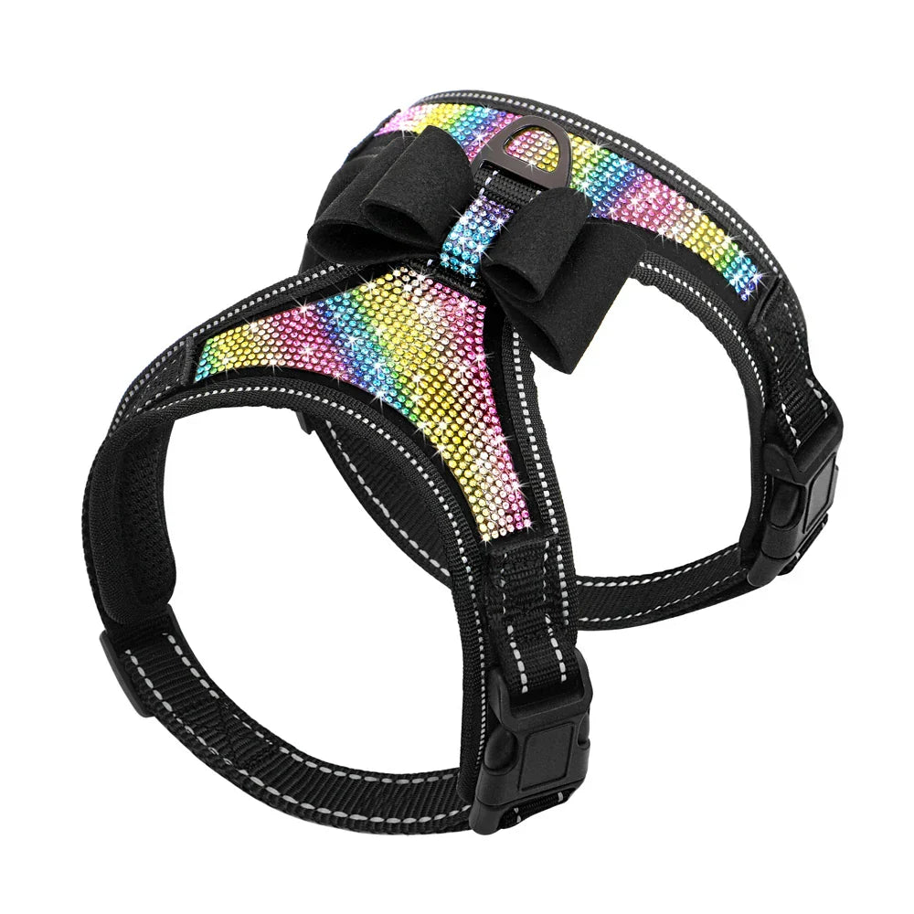 Reflective Dog Harness Nylon Pitbull Pug Small Medium