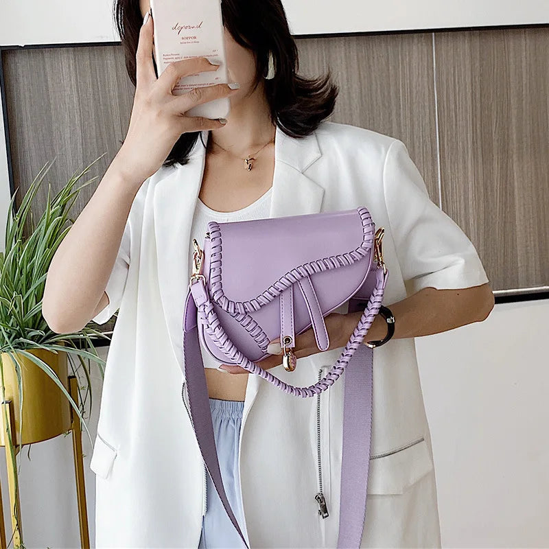 Fashion Saddle Women Bag One Shoulder Handle Trend