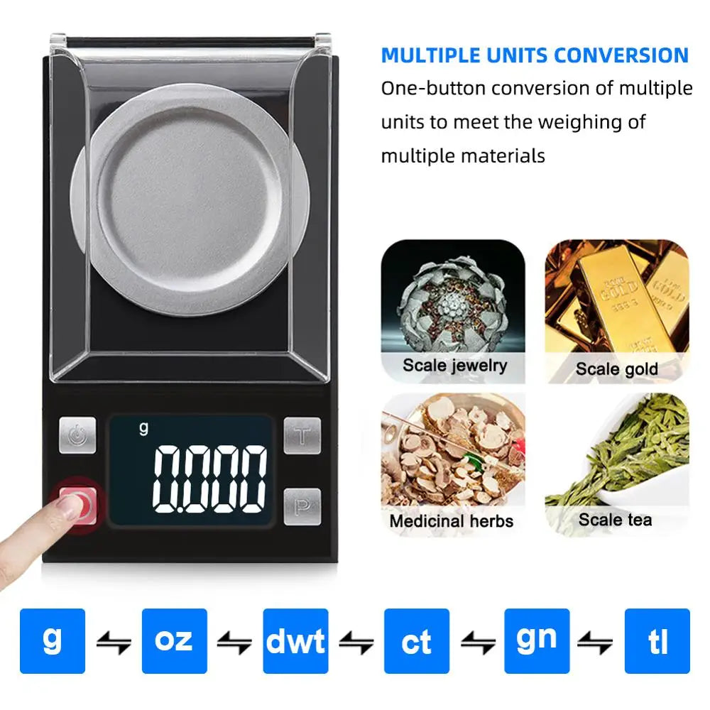 100g/50g/20g/10g Mini Digital Scale High Accuracy 0.001 Pocket