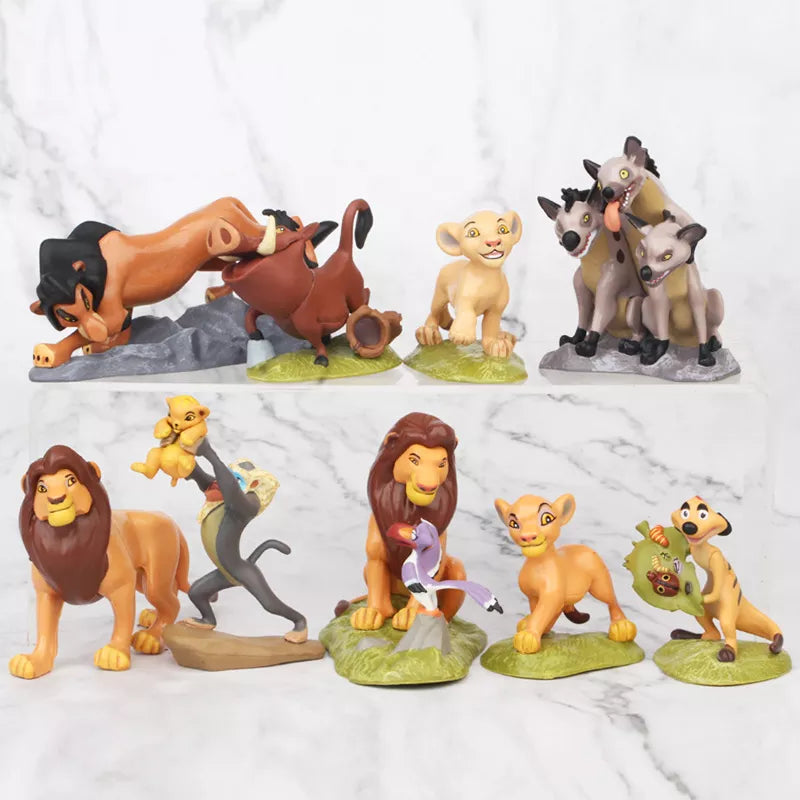 9pcs/set Anime the Lion King Animal PVC Action