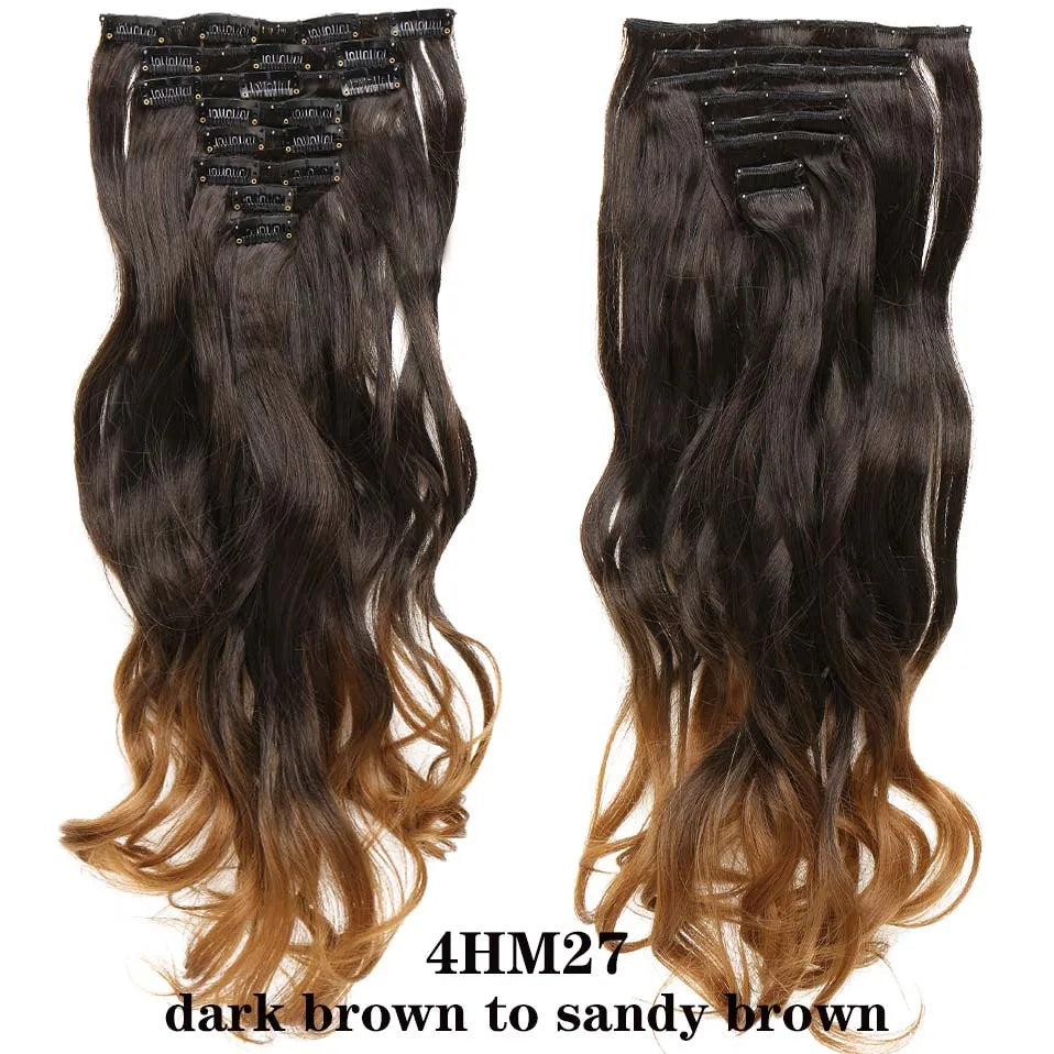 HAIRRO 24Inches 170g 36 Colors Long Straight Synthetic