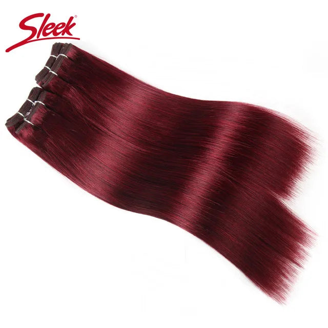 Sleek Brazilian Straight Hair Brown Color 4 and