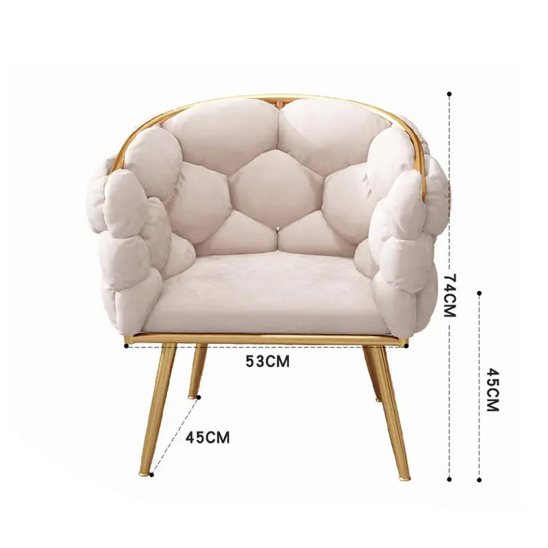 Nordic Ins Leisure Single Sofa Chairs Light luxury