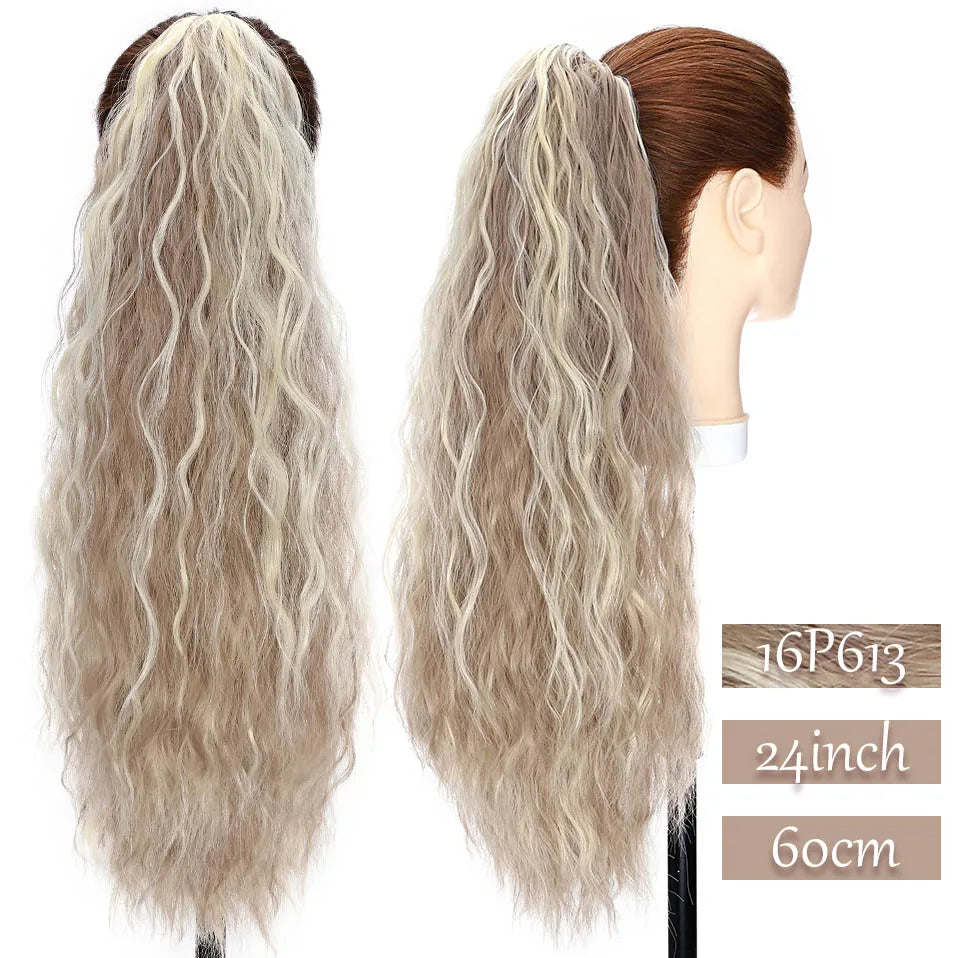 S-noilite Synthetic Long Wavy Fake Ponytail Extension Hair