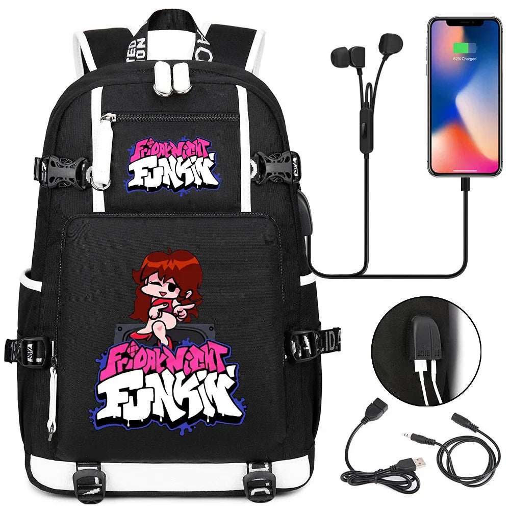 Friday Night Funkin Backpacks For School Multifunction USB