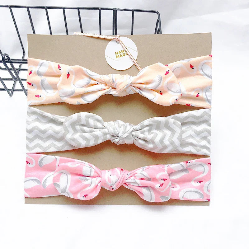 3pcs/lot Solid Nylon baby headband Bow Headbands For