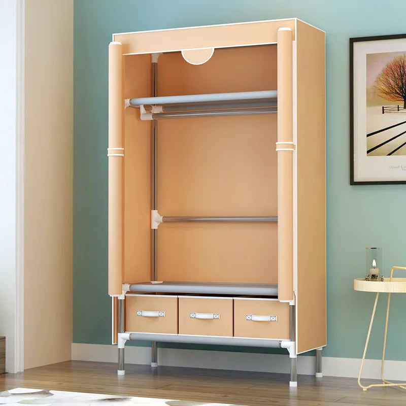 Non-Woven Fabrics Wardrobe Coffee Fabric Closet Portable Folding