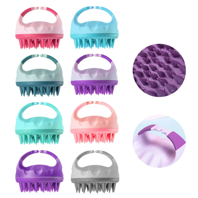 Head Massage Instrument Handheld Round Soft Scalp Massage
