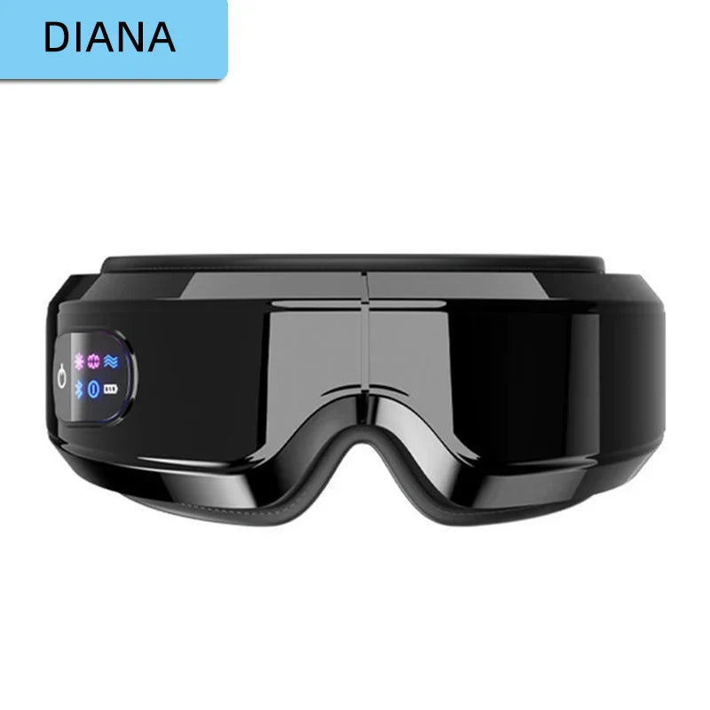 Heated Eye Massager 16D Smart Airbag Vibration Eye Care Instrument With Bluetooth Eye Massage Glasses Fatigue Pouch & Wrinkle