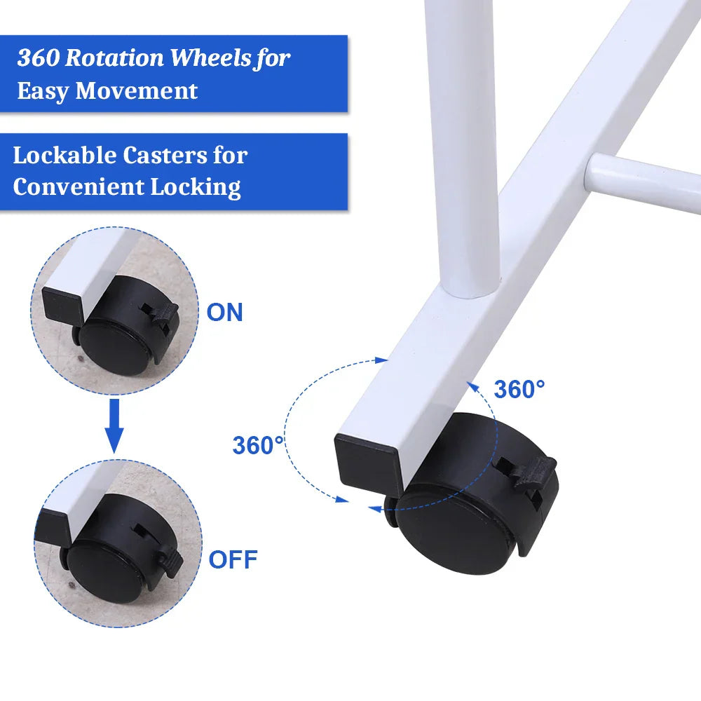 Heavy Duty Clothes Rack Garment Rail Rolling Stand