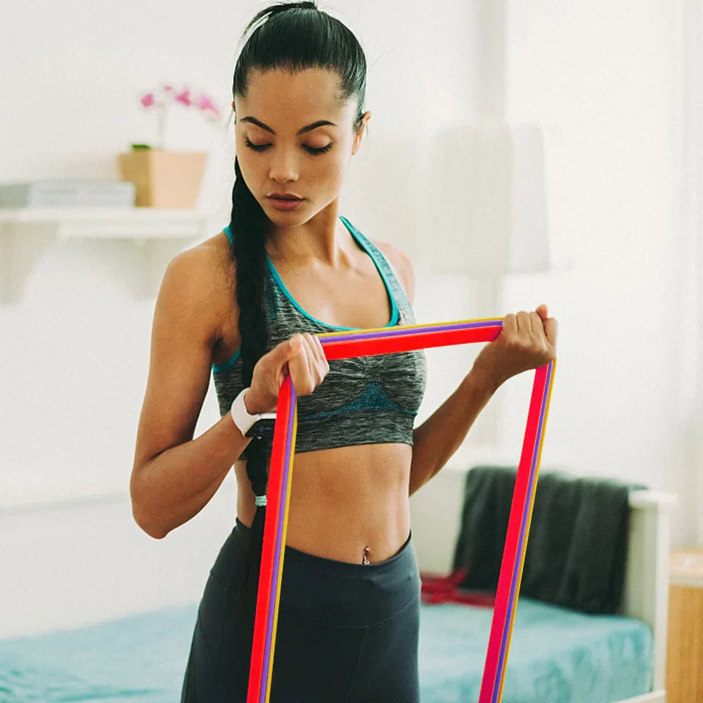 Heavy Duty Latex Resistance Band Set Elastic Exercise