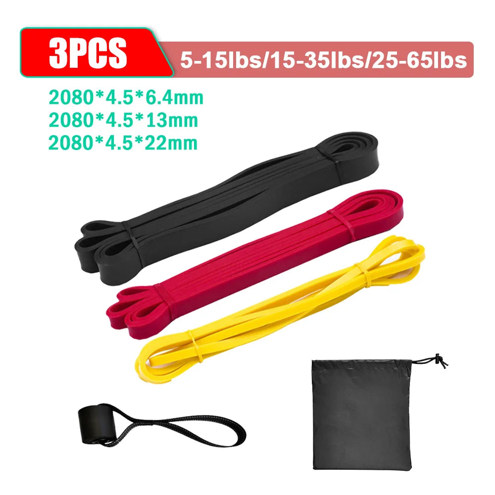 Heavy Duty Latex Resistance Band Set Elastic Exercise