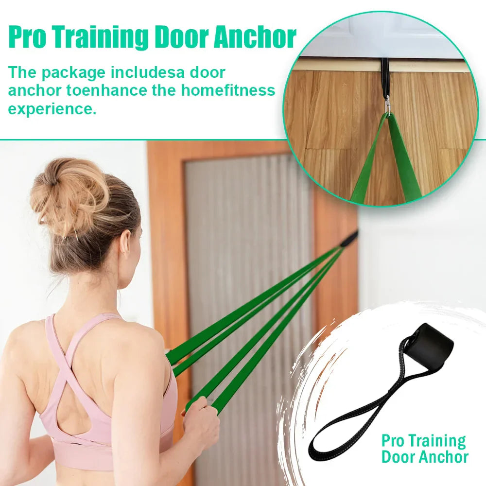 Heavy Duty Latex Resistance Band Set Elastic Exercise