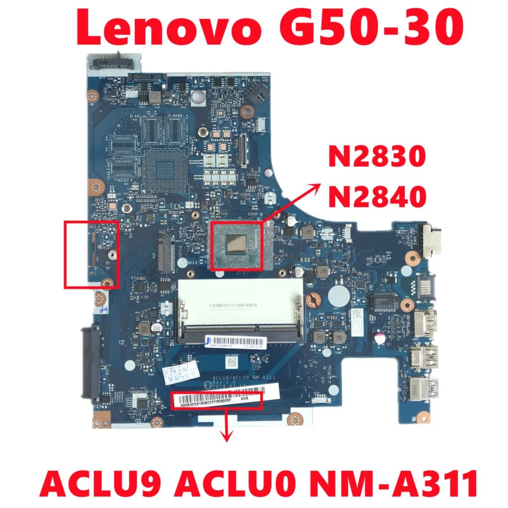 ACLU9 ACLU0 NM-A311 Mainboard For Lenovo G50-30 Laptop