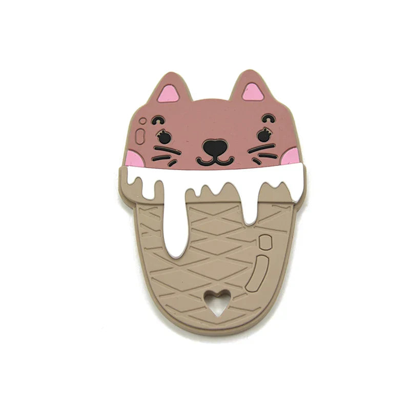 TYRY.HU 2pcs Silicone Dessert Cartoon Teethers Safe BPA