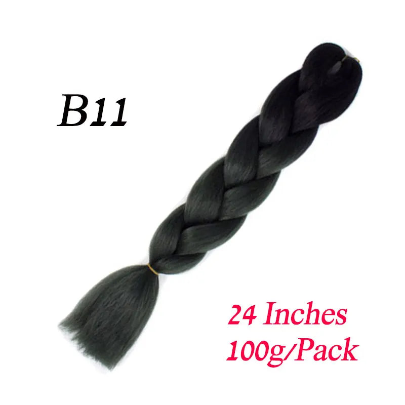 Synthetic Jumbo Braiding Hair Extension 24 " Heat