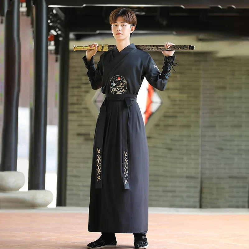 Japanese Vintage Kimono Samurai Cosplay Clothing Woman Man
