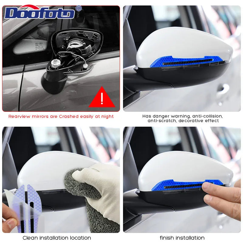 2PCS Car Bumper Reflective Strips Safety Warning mark
