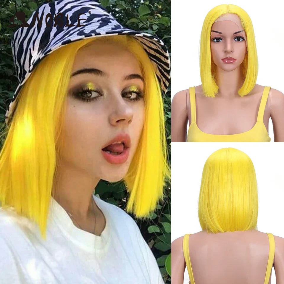 Noble Cosplay Synthetic Lace Wig Cosplay Wig Short