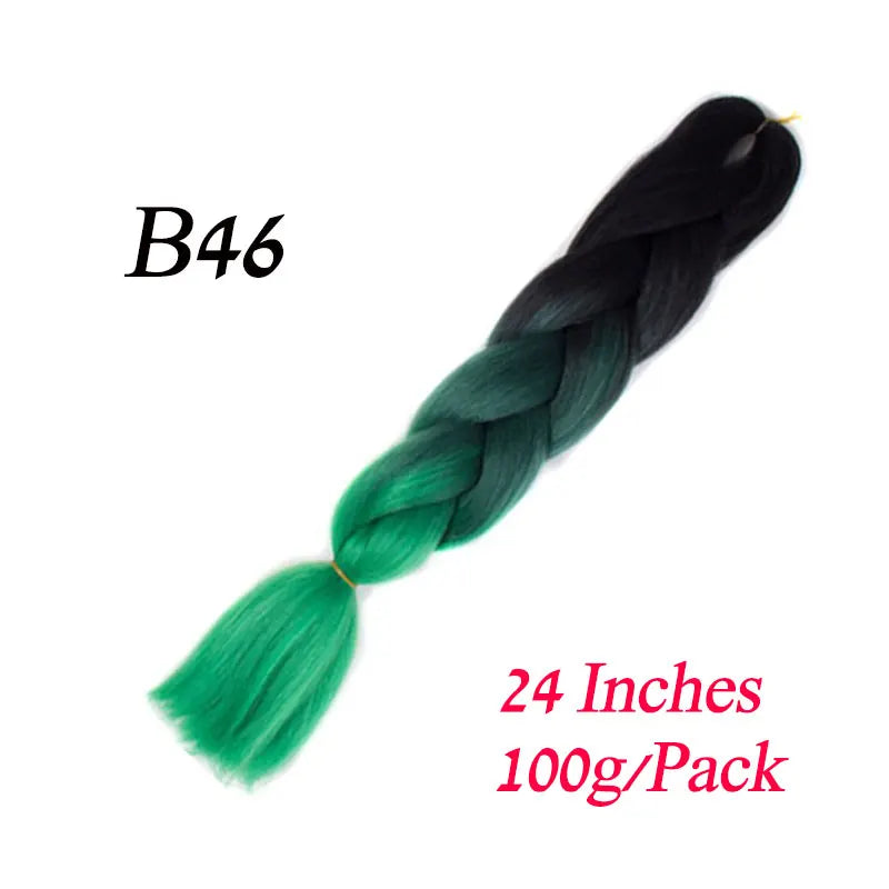 Synthetic Jumbo Braiding Hair Extension 24 " Heat